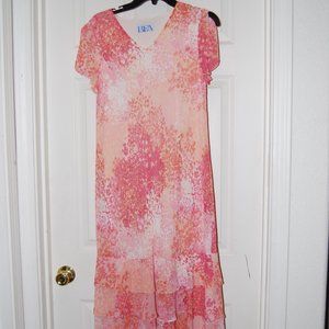 Pretty coral midi dress